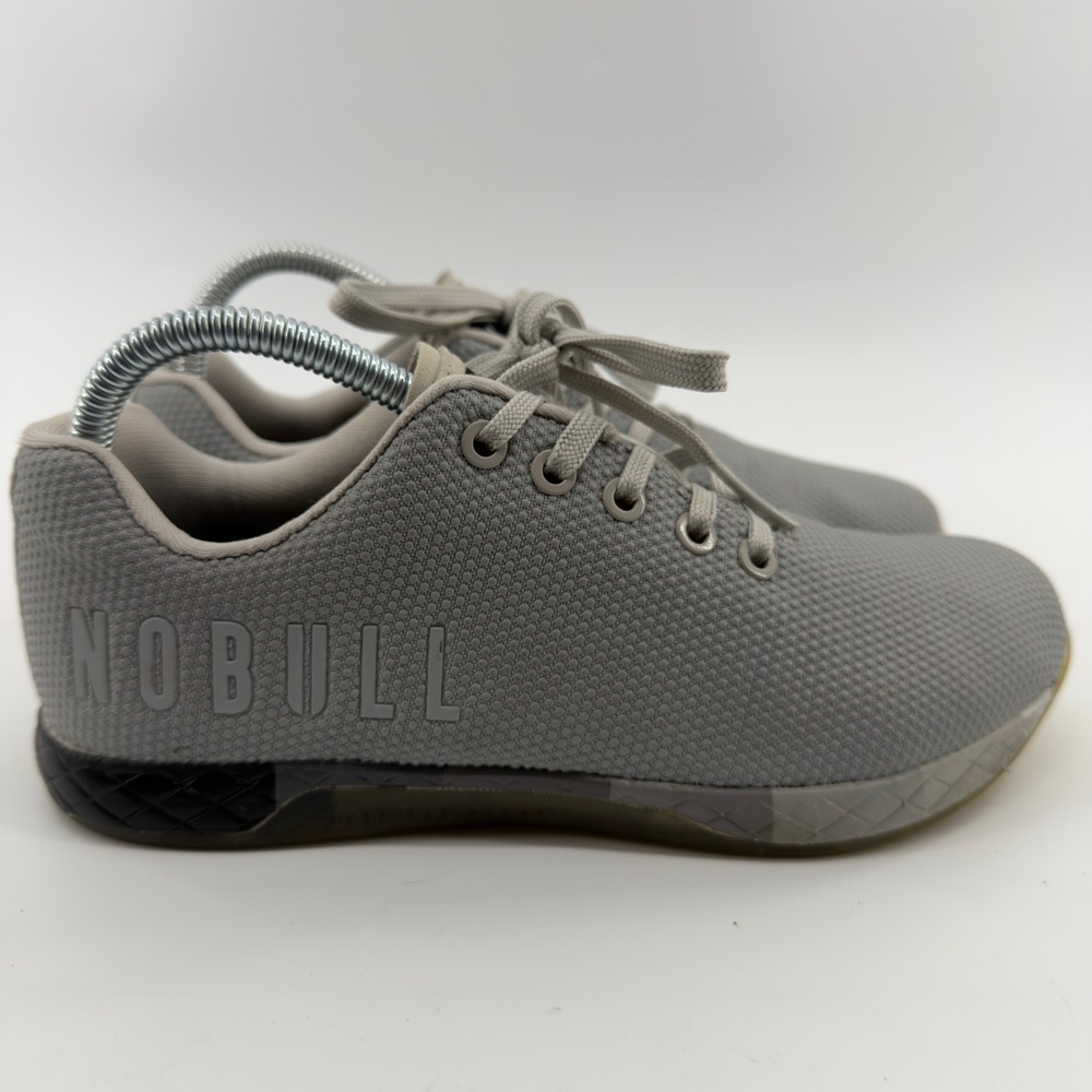 NOBULL SuperFabric Trainer Grey Gum Sole Womens 8 Cross Training Shoes